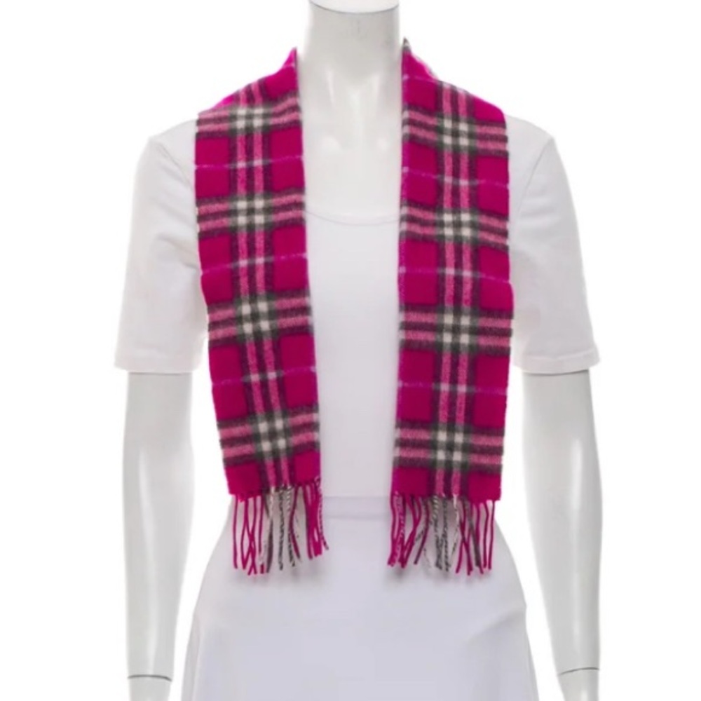 Burberry nova check plaid cashmere scarf